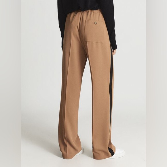 Reiss Frazer Brown Black Side Stripe Track Pants, Petite 4 - Picture 2 of 11